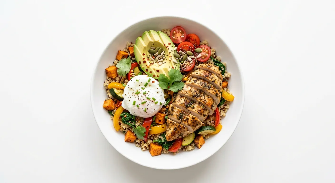 Autumn Vegetable and Chicken Breakfast Bowl
