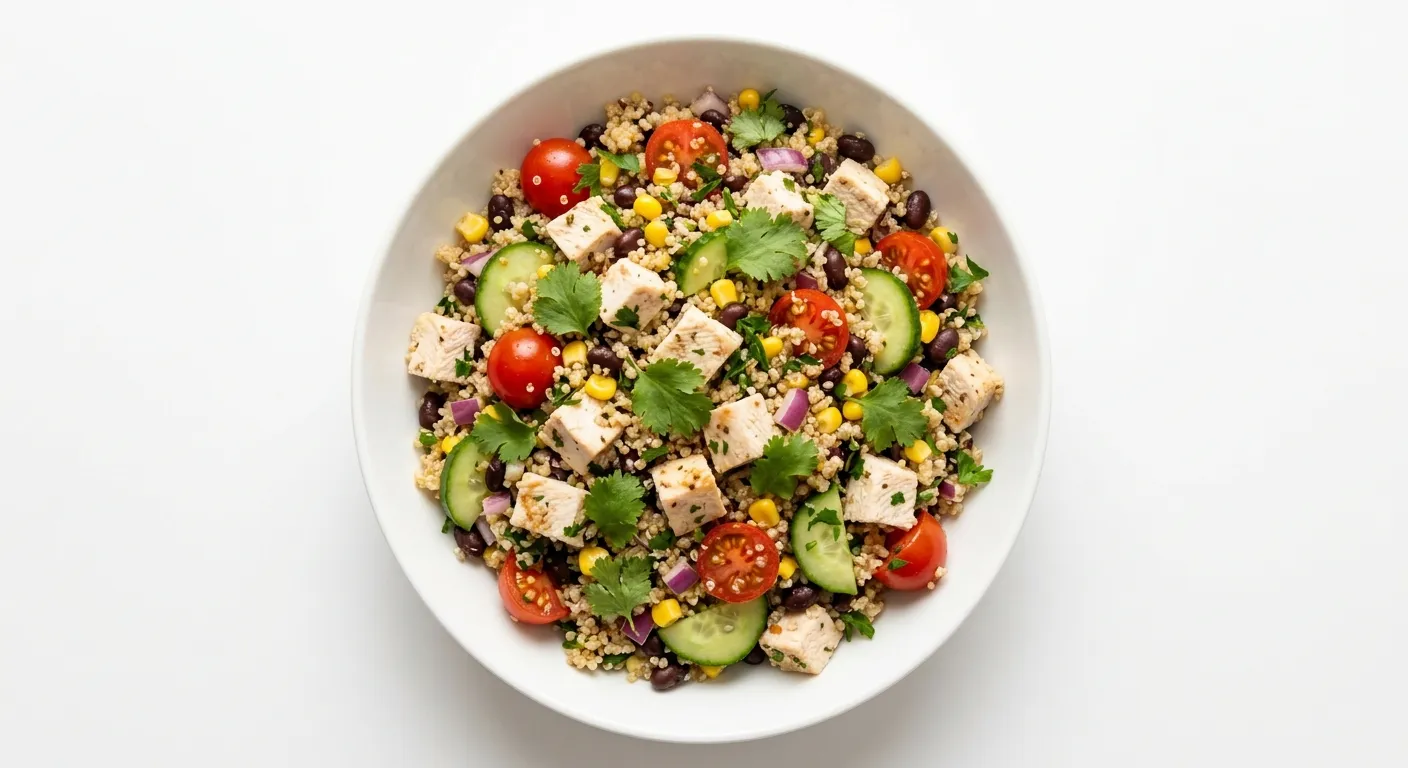 Autumn Vegetable and Chicken Quinoa Bowl