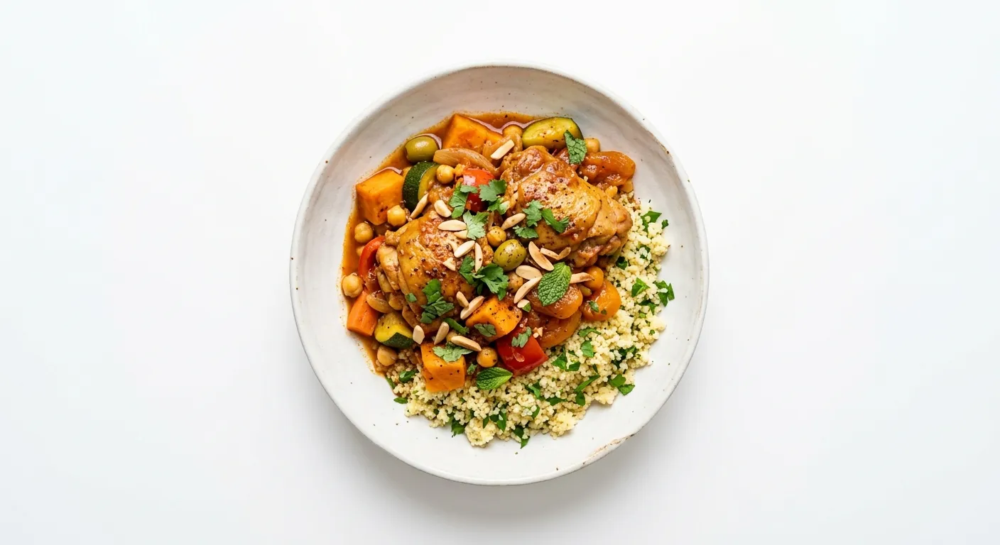 Autumn Vegetable and Chicken Tagine with Couscous