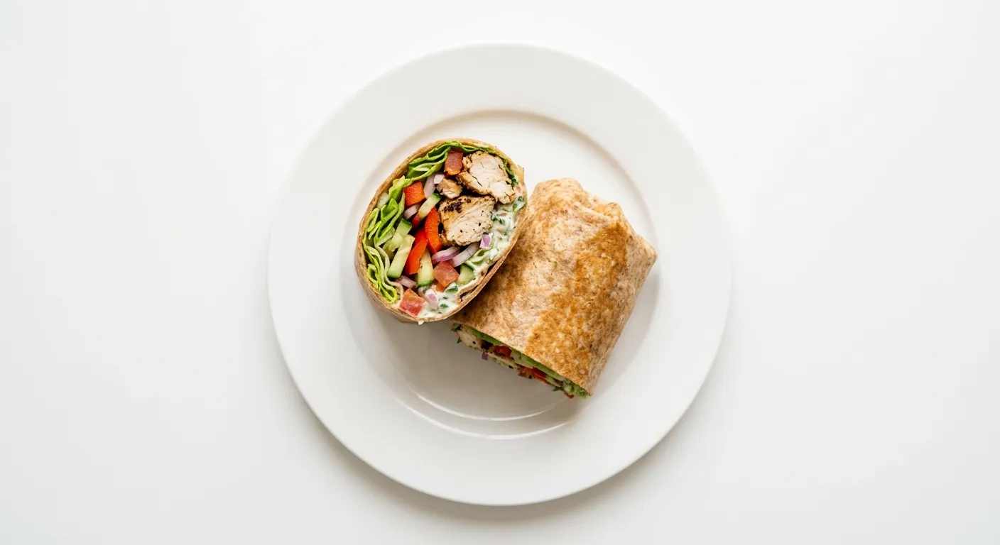 Autumn Vegetable and Chicken Wrap