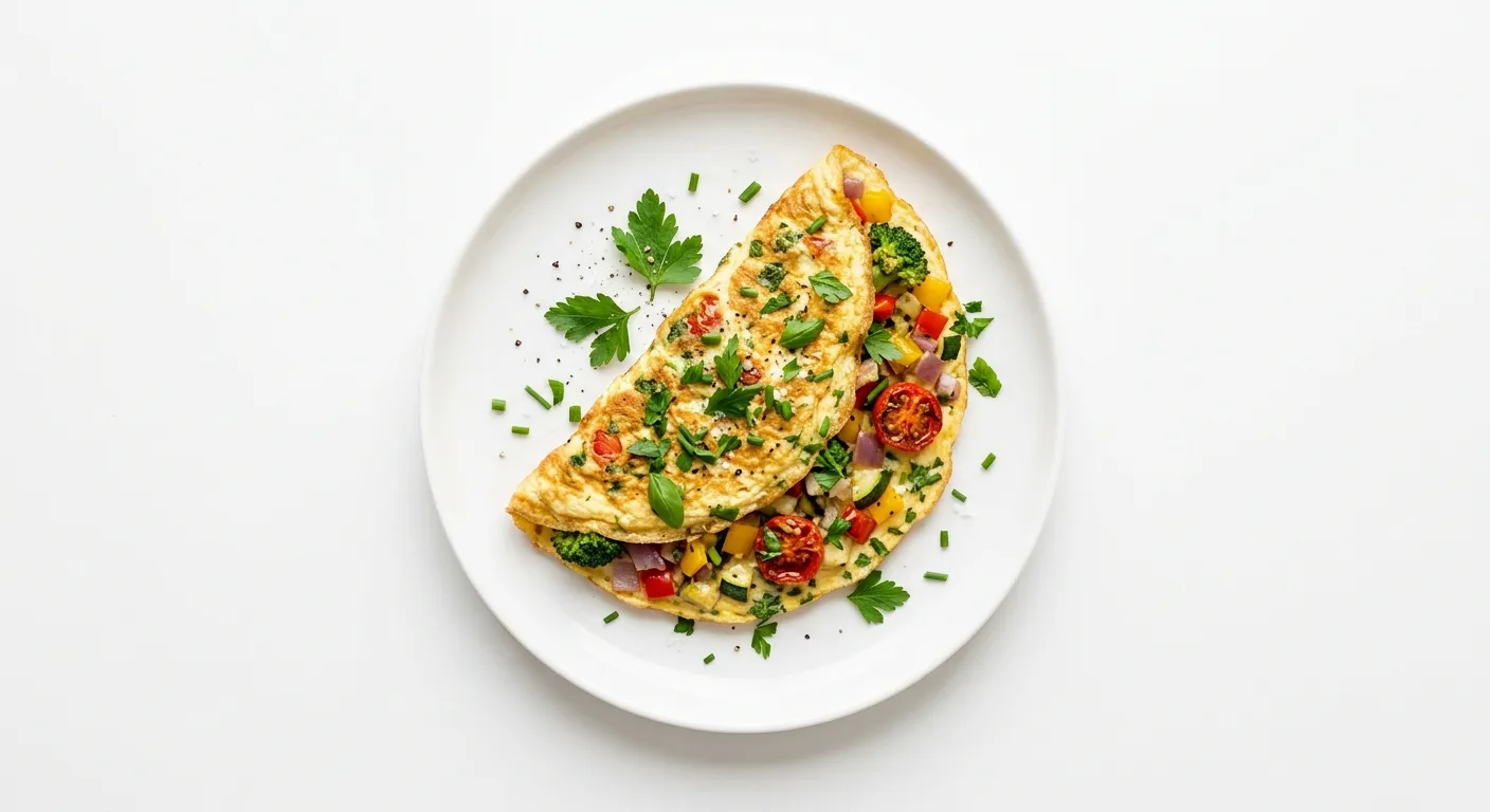 Autumn Vegetable and Herb Omelette
