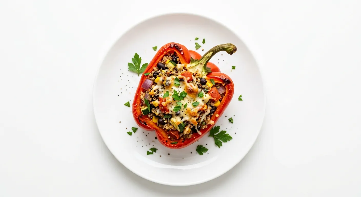 Autumn Vegetable and Quinoa Stuffed Bell Peppers
