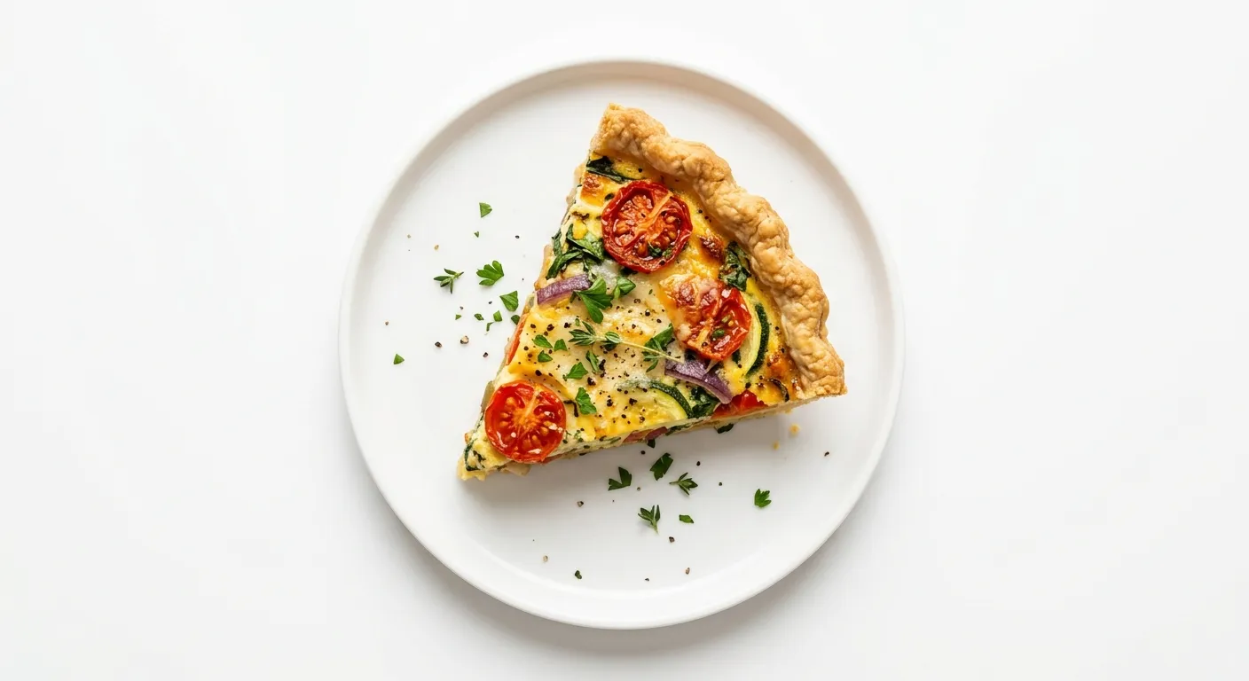 Autumn Vegetable and Tomato Quiche