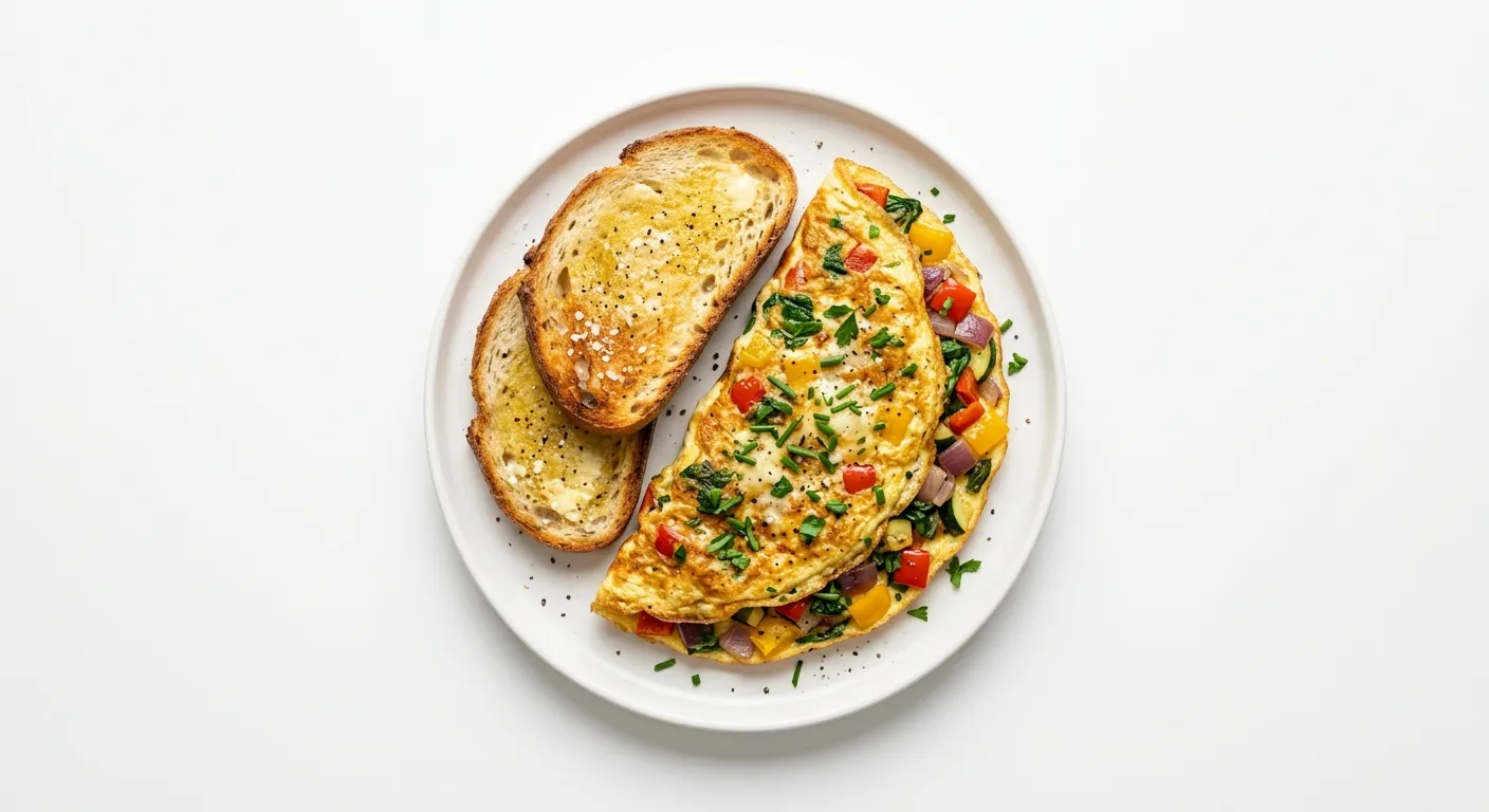 Vegetable Omelette with Toast