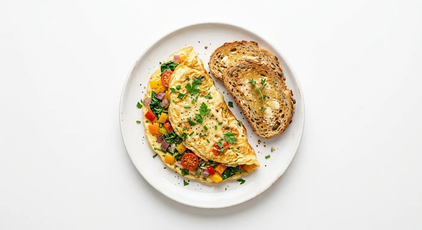 Autumn Vegetable Omelette with Whole Grain Toast