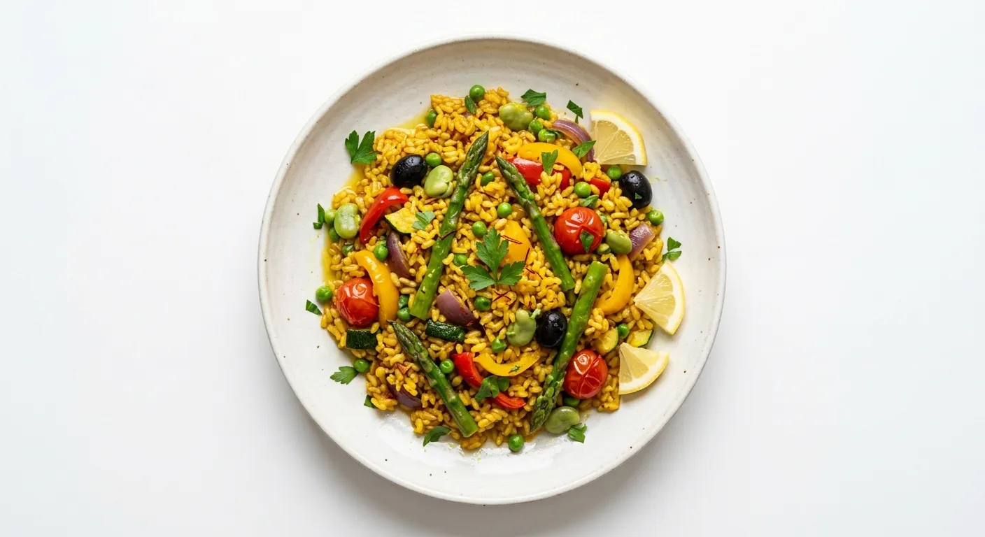 Gourmet Vegetable Paella with Saffron