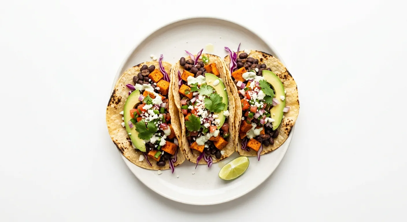 Vegetarian Black Bean and Sweet Potato Tacos