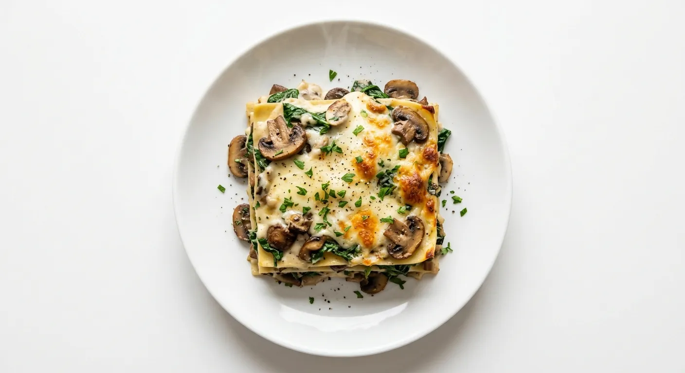 Vegetarian Mushroom and Spinach Lasagna