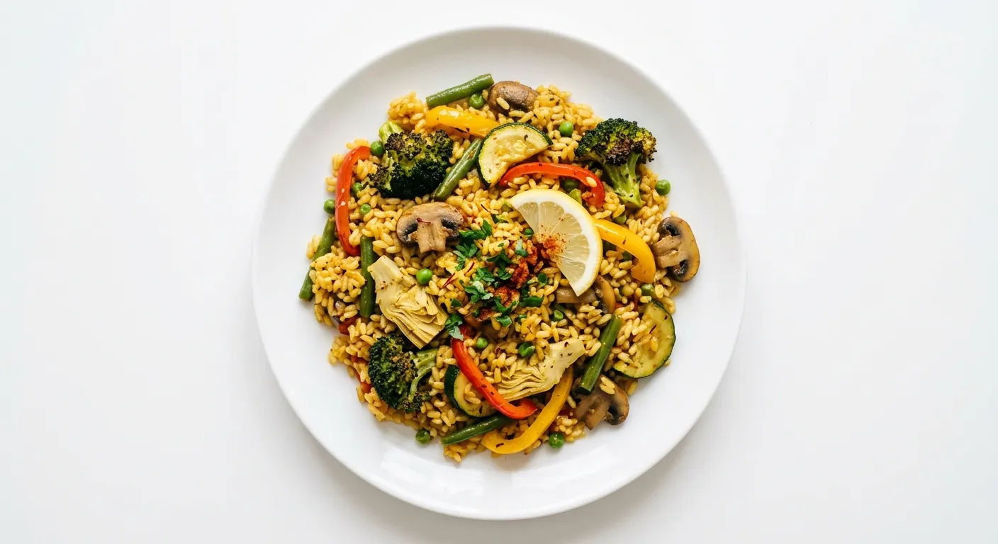 Vegetarian Paella with Mixed Vegetables