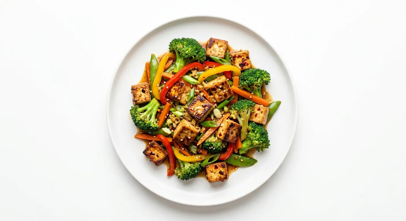 Vegetarian Stir Fry with Tofu and Broccoli