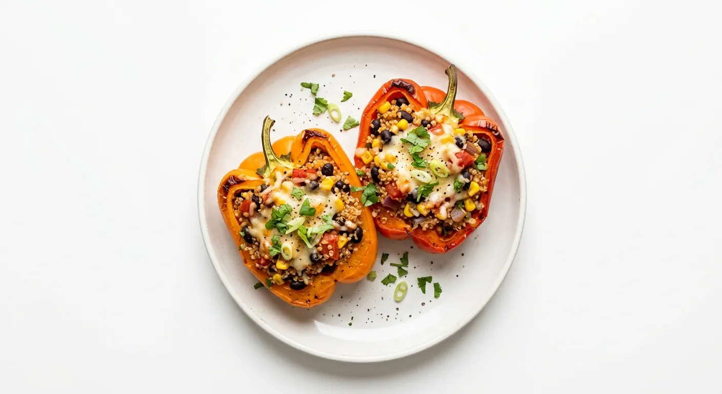 Vegetarian Stuffed Bell Peppers with Quinoa and Black Beans