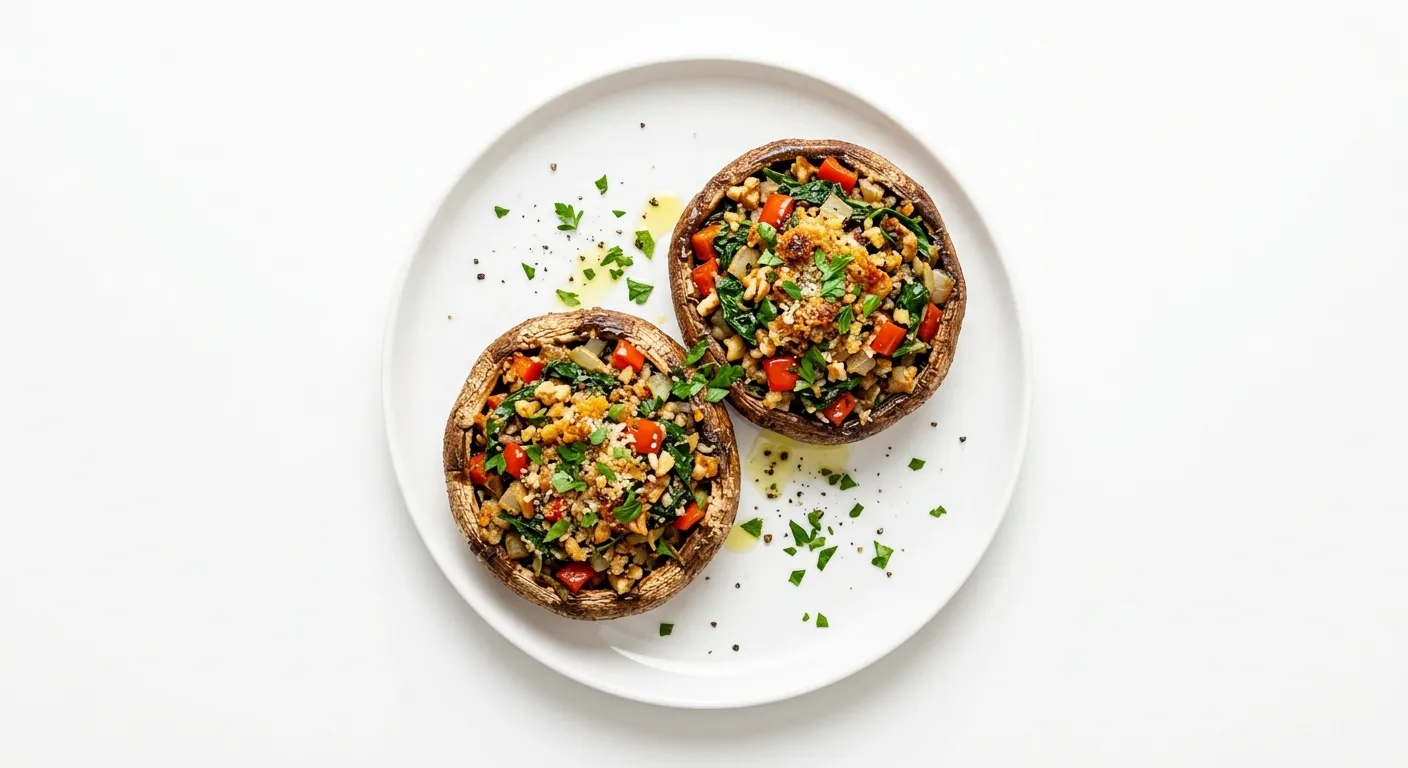 Vegetarian Stuffed Portobello Mushrooms
