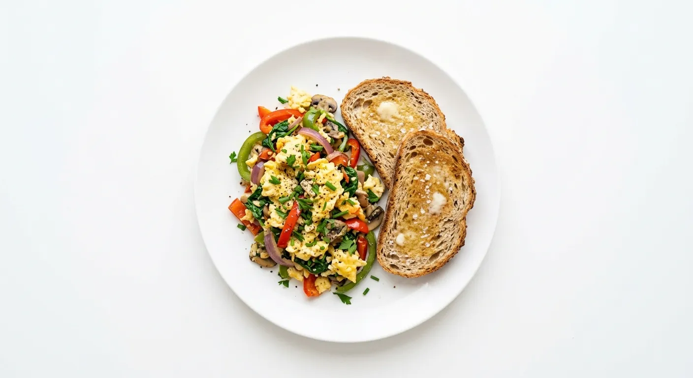 Veggie Scramble with Toast