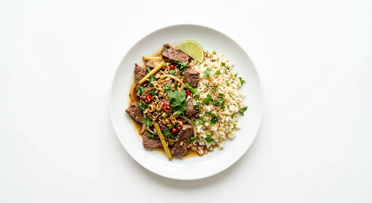 Vietnamese Lemongrass Beef with Cauliflower Rice