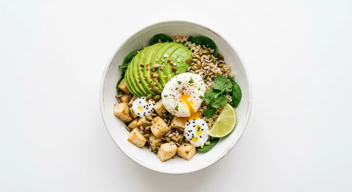 White Sweet Potato and Spicy Avocado Breakfast Bowl