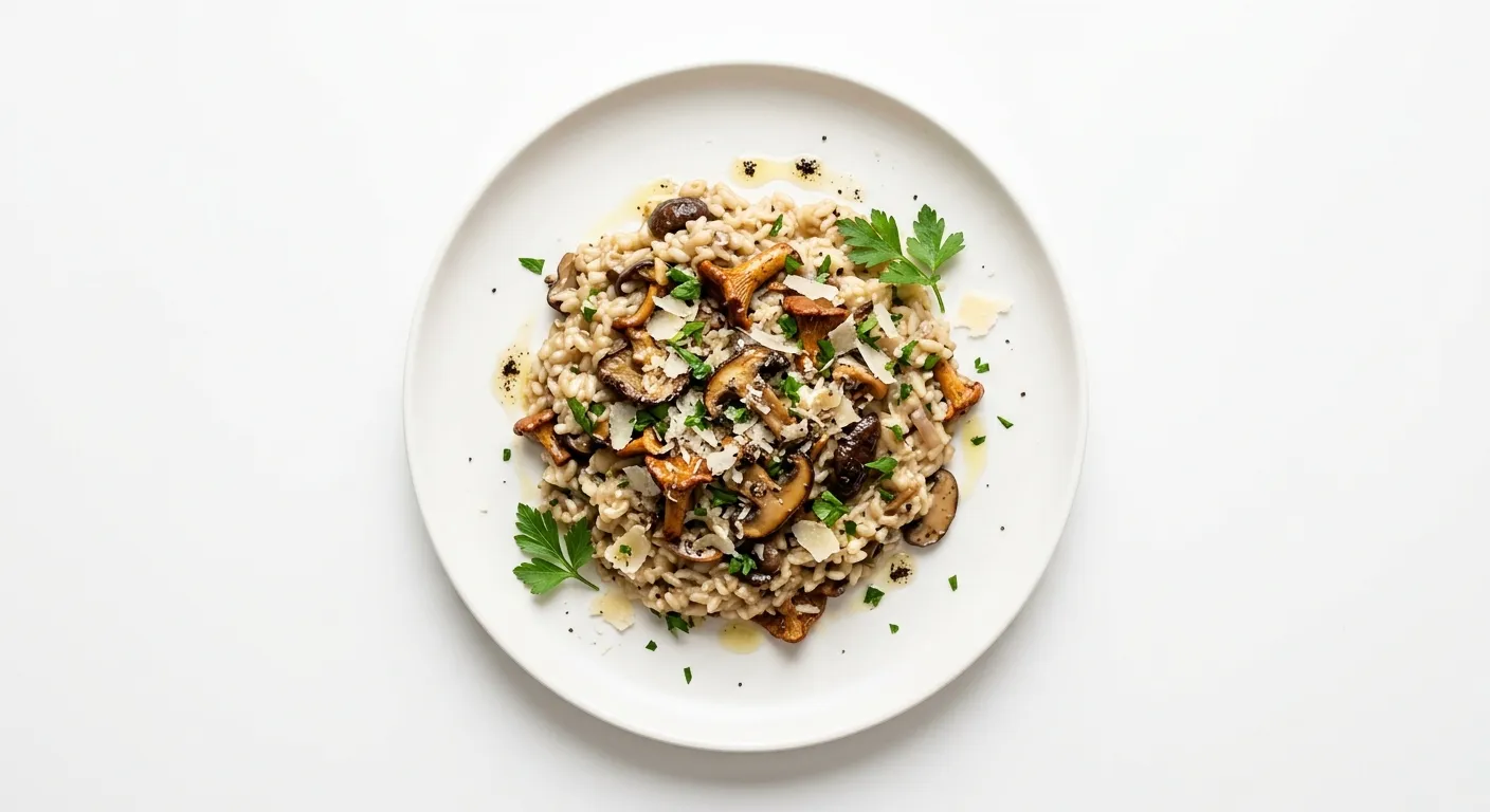 Wild Mushroom Risotto with Truffle Oil