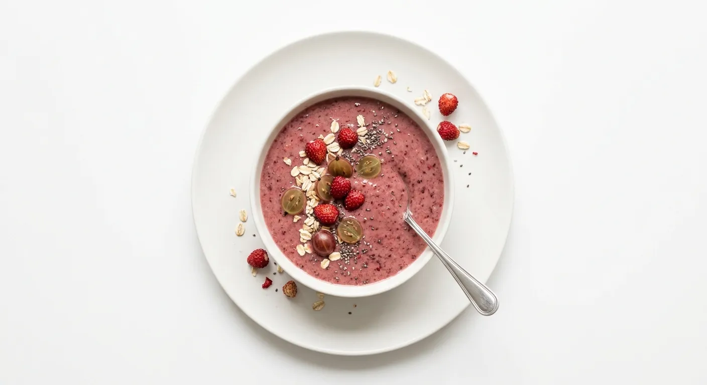 Wild Strawberry and Gooseberry Breakfast Smoothie