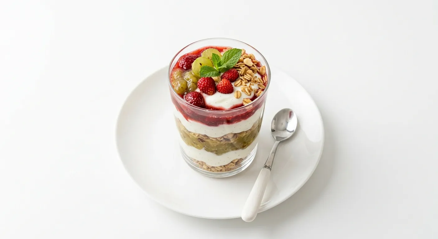 Wild Strawberry and Gooseberry Yogurt Parfait