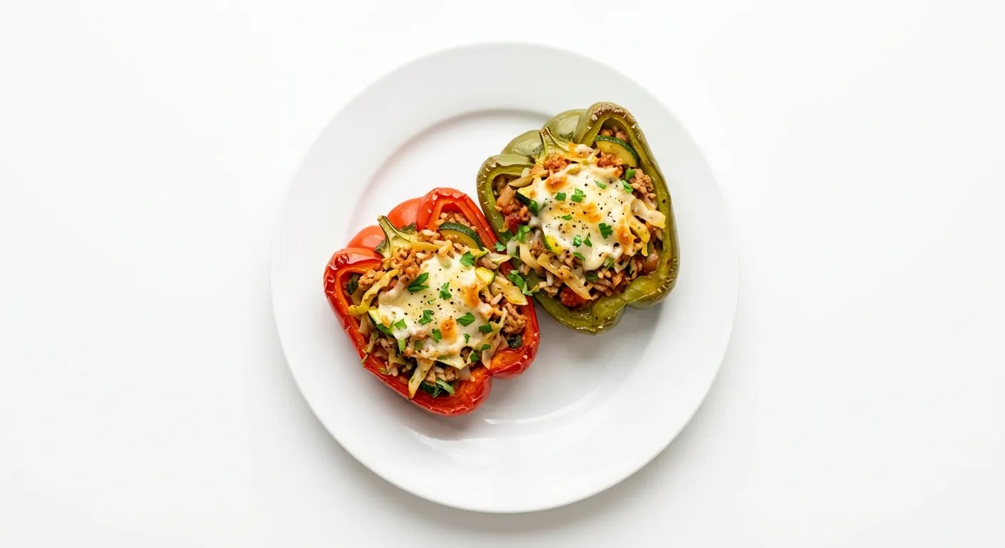 Zucchini and Cabbage Stuffed Bell Peppers
