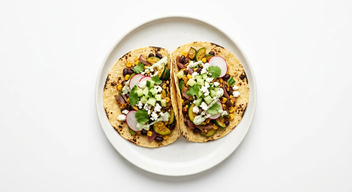 Zucchini and Cucumber Veggie Tacos