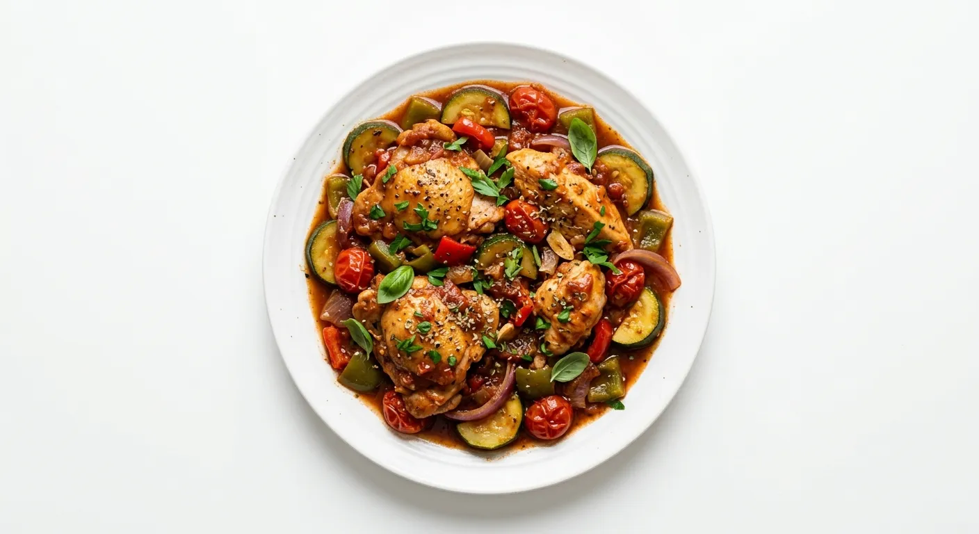 Zucchini and Tomato Chicken Cacciatore