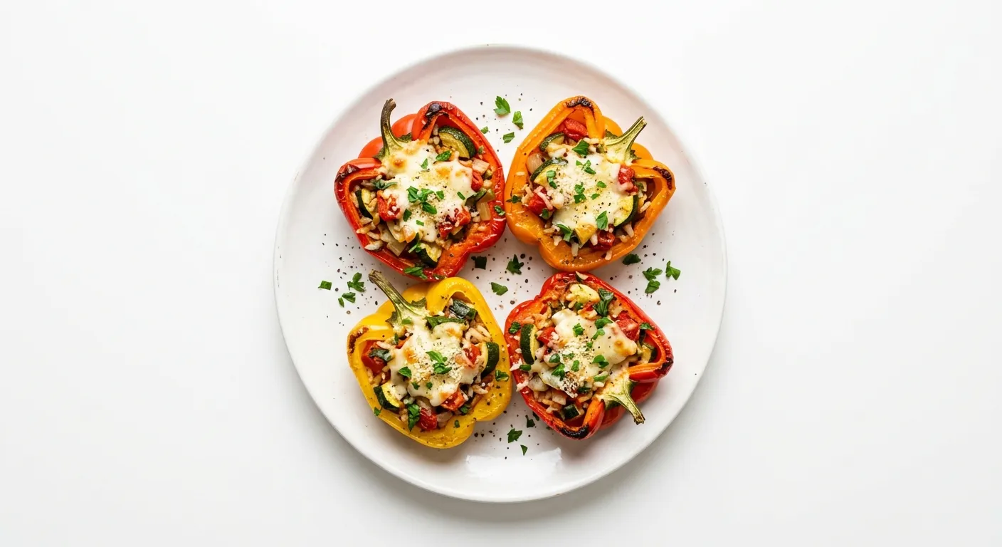 Zucchini and Tomato Stuffed Peppers