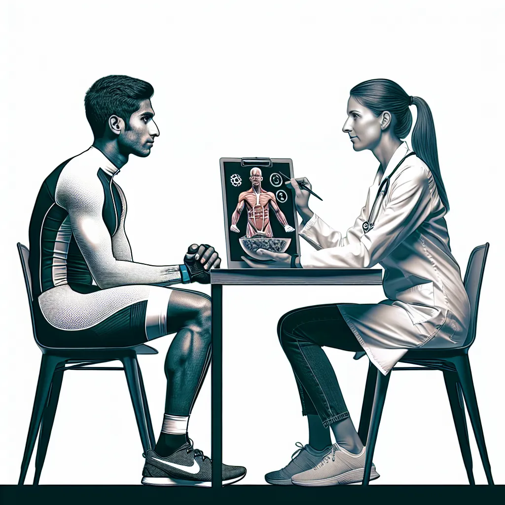 Cyclist Consulting with Nutritionist